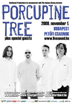 Koncert: Porcupine Tree / Demians – 2009. november 1. Petőfi Csarnok
