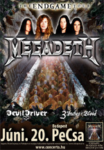 Koncert: Megadeth – Petőfi Csarnok, 2010. június 20.
