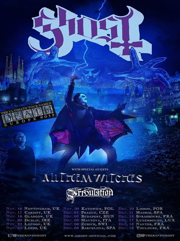 Beszámoló: Ghost, All Them Witches, Tribulation – Papp László Budapest Sportaréna, 2019. december 4.