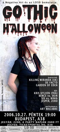 Koncert: Gothic Halloween / Killing Miranda, De Facto, Garden of Eden - 2006. október 27., A38