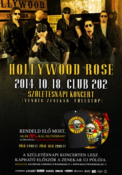 Hír: Hollywood Rose születésnapi koncert a Club202-ben