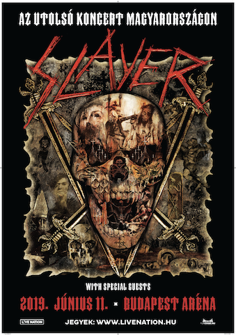 Hír: A Slayer 2019-ben Budapestre látogat