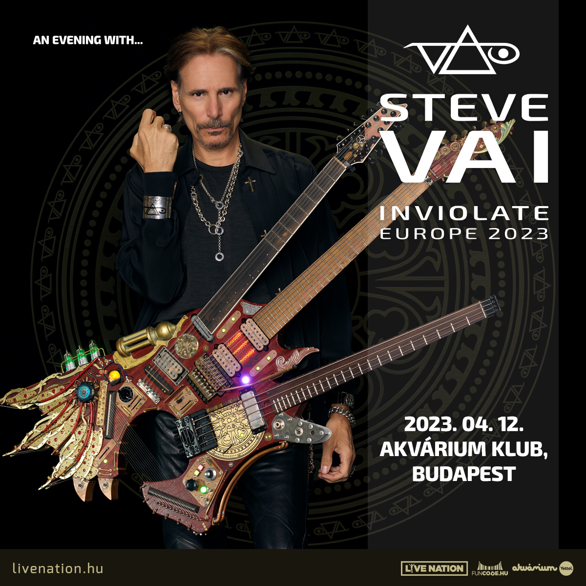 Hír: A Grammy-díjas gitárzseni, Steve Vai ismét Budapesten játszik